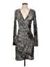 BCBGMAXAZRIA Graphic White Silver Cocktail Dress Size S - photo 1