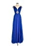 Cassandra Stone 100% Polyester Blue Cocktail Dress Size 6 - photo 1