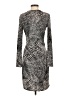 BCBGMAXAZRIA Graphic White Silver Cocktail Dress Size S - photo 2