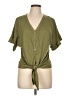 Max Studio Green Short Sleeve Blouse Size L - photo 1