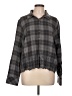Torrid 100% Cotton Plaid Gray Long Sleeve Blouse Size Lg Plus (0) - photo 1