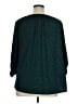 Notations Teal Long Sleeve Henley Size 1X - photo 2