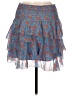 Intermix 100% Silk Paisley Blue Silk Skirt Size M - photo 2