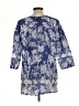 Soft Surroundings 100% Cotton Blue 3/4 Sleeve Blouse Size L - photo 2