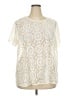 Torrid Ivory Short Sleeve Blouse Size 2X Plus (2) - photo 1