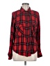 Sanctuary 100% Rayon Plaid Red Long Sleeve Button-Down Shirt Size M - photo 1