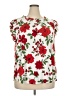 Flower & Feather White Sleeveless Blouse Size 3XL - photo 1