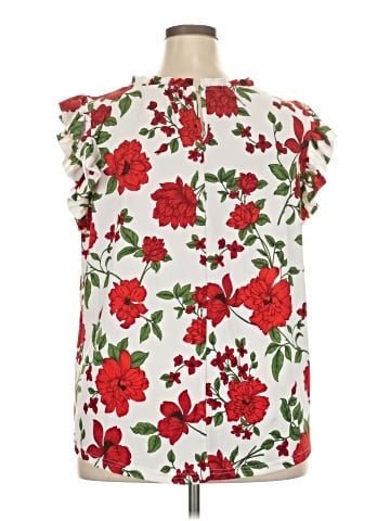 Flower & Feather Sleeveless Blouse (view 2)