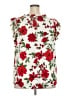 Flower & Feather White Sleeveless Blouse Size 3XL - photo 2