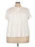 Lands' End Ivory Short Sleeve Blouse Size 3X - photo 1