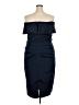 Xscape Solid Blue Cocktail Dress Size 18 - photo 2