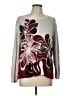 Chico's Floral Burgundy Pullover Sweater Size Lg (2) - photo 1