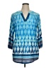 New Directions Blue 3/4 Sleeve Blouse Size 1X - photo 1
