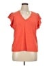 MICHAEL Michael Kors Orange Short Sleeve Top Size XL - photo 1