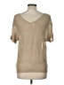 Studio Y Tan Short Sleeve Top Size L - photo 2