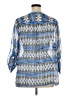 Style&Co 100% Polyester Blue 3/4 Sleeve Blouse Size XL - photo 2