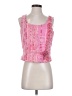 Carlisle Houndstooth Pink Sleeveless Blouse Size 4 - photo 1