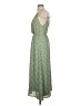Lush 100% Polyester Paisley Green Casual Dress Size S - photo 5