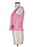 Carlisle Houndstooth Pink Sleeveless Blouse Size 4 - photo 5