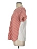 Van Heusen 100% Polyester Stripes Red Short Sleeve Blouse Size L - photo 5
