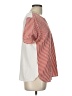 Van Heusen 100% Polyester Stripes Red Short Sleeve Blouse Size L - photo 4