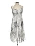 Sandra Darren 100% Polyester Tropical Silver Cocktail Dress Size 12 - photo 1
