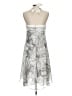 Sandra Darren 100% Polyester Tropical Silver Cocktail Dress Size 12 - photo 2