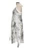 Sandra Darren 100% Polyester Tropical Silver Cocktail Dress Size 12 - photo 5