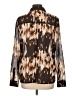 Derek Lam 100% Polyester Animal Print Brown Long Sleeve Blouse Size L - photo 2