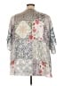 Johnny Was 100% Silk White 3/4 Sleeve Silk Top Size 3X - photo 2