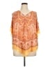 DR2 100% Polyester Orange 3/4 Sleeve Blouse Size XL - photo 1