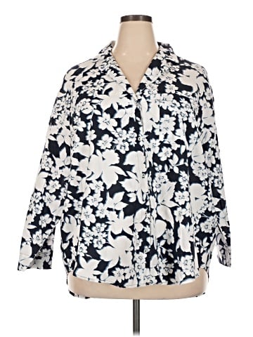 Only 3/4 Sleeve Button-Down Shirt (view 1)