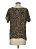 Lilu Floral Black Short Sleeve Blouse Size XS - photo 2