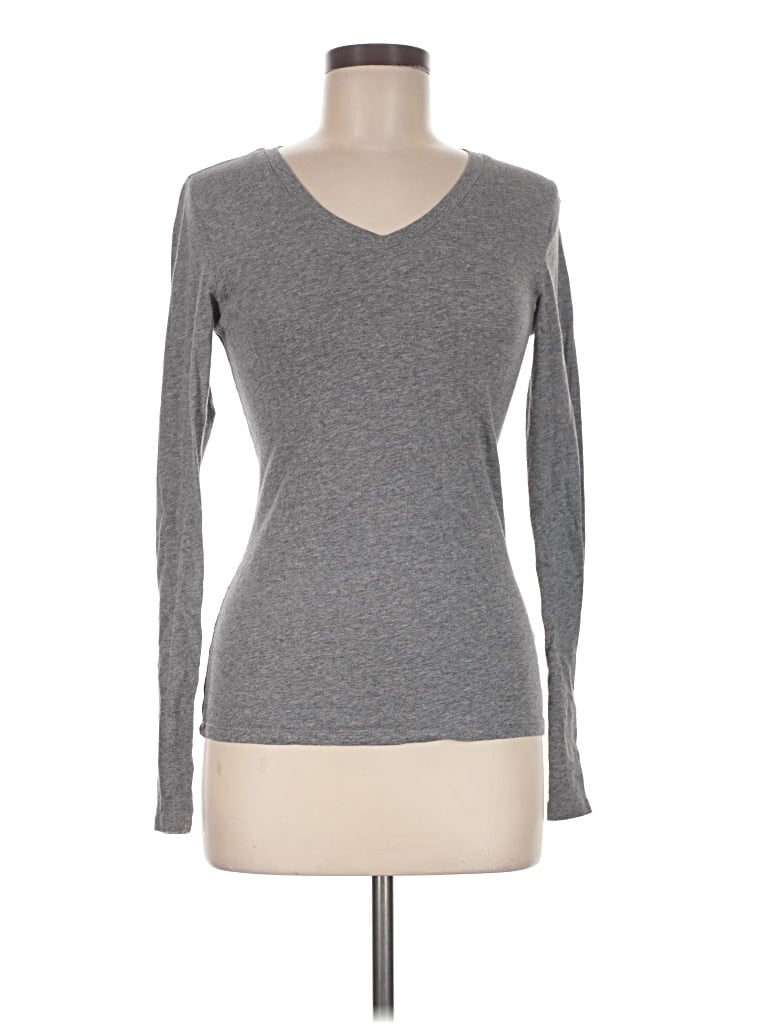 Pre-owned Active Basic Long Sleeve T-shirt In Gray