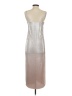 H&M 100% Polyester Metallic Silver Cocktail Dress Size 4 - photo 2