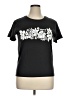 Roxy 100% Cotton Floral Black Short Sleeve T-Shirt Size XL - photo 1