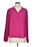 Nine West 100% Polyester Pink Long Sleeve Blouse Size L - photo 1