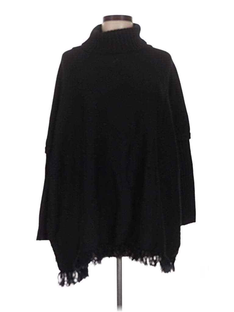 Pre-owned Luciano Barbera Poncho In Black