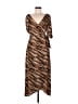 Leith 100% Polyester Animal Print Brown Tan Casual Dress Size M - photo 1