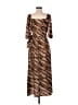Leith 100% Polyester Animal Print Brown Tan Casual Dress Size M - photo 2