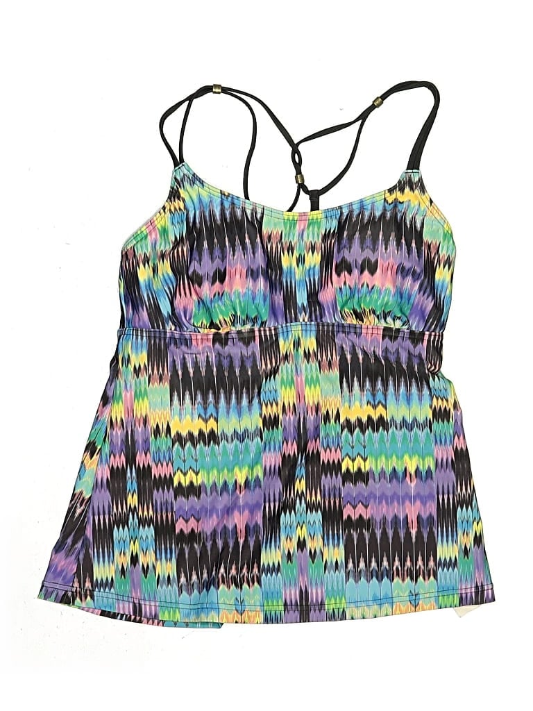 Pre-owned Prana Swimsuit Top Purple Print Pattern Swimwear