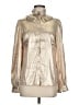 Boden 100% Polyester Metallic Gold Long Sleeve Blouse Size 6 - photo 1