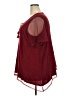 Catherines 100% Polyester Burgundy Short Sleeve Blouse Size 2X - photo 5