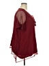 Catherines 100% Polyester Burgundy Short Sleeve Blouse Size 2X - photo 4