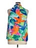 Floral & Ivy 100% Polyester Tropical Blue Sleeveless Blouse Size XL - photo 2
