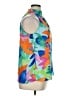 Floral & Ivy 100% Polyester Tropical Blue Sleeveless Blouse Size XL - photo 4