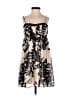Max and Cleo 100% Polyester Tropical Tan Cocktail Dress Size 2 - photo 1