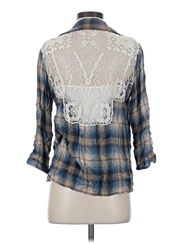 Living Doll 3/4 Sleeve Button-Down Shirt (view 2)