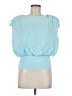 Trina Turk Blue Short Sleeve Top Size M - photo 1