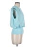 Trina Turk Blue Short Sleeve Top Size M - photo 4